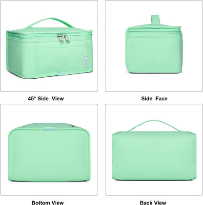 NOL Mini Insulated Lunch Bag for Women Men Kids | Small Leakproof Reusable Lunch Tote | Fits 6 Cans 330ml | Thermal Cooler for Work School Picnic Camping, Navy blue