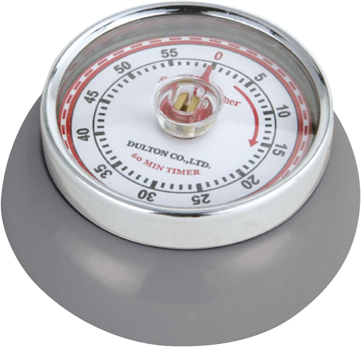 Zassenhaus Magnetic Retro Kitchen Timer, Classic Mechanical Cooking Timer (Yellow)