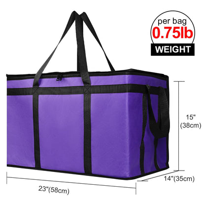 Bodaon Insulated Food Delivery Bag, XXXL Pizza Delivery Bags for Hot and Cold Food, Commercial, Large Capacity Reusable Warming Bag, Catering Cooler Bag for Rideshare, Warmers for Parties (Black, 1Pk)