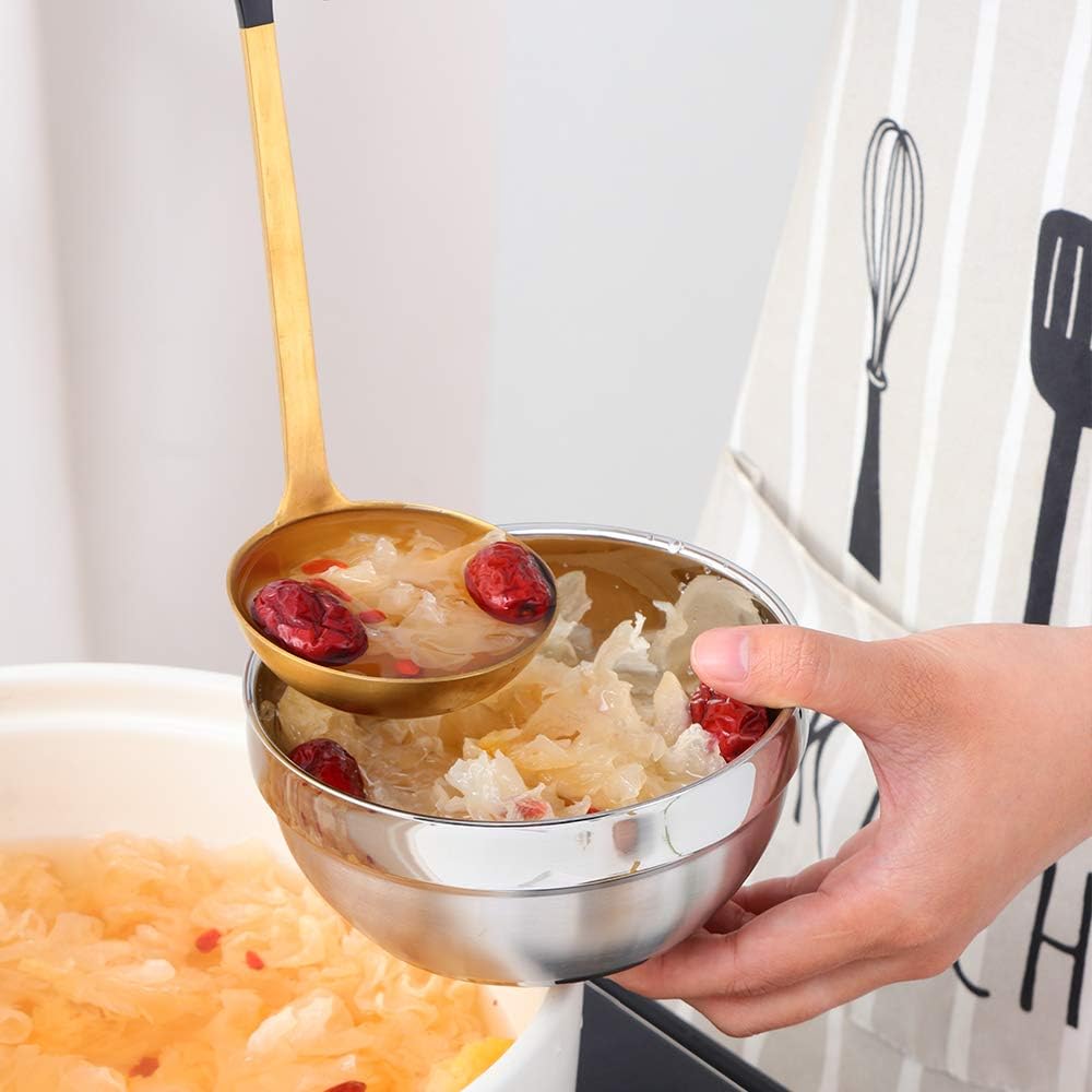 Stainless Steel Bowl Set: 500 ml Cereal Bowl, Set of 10 with Gift Box Included. Double Walled Insulated & Dishwasher Safe, Durable Deep Soup Bowl, Suitable for Home Kitchen & Child (Silver)
