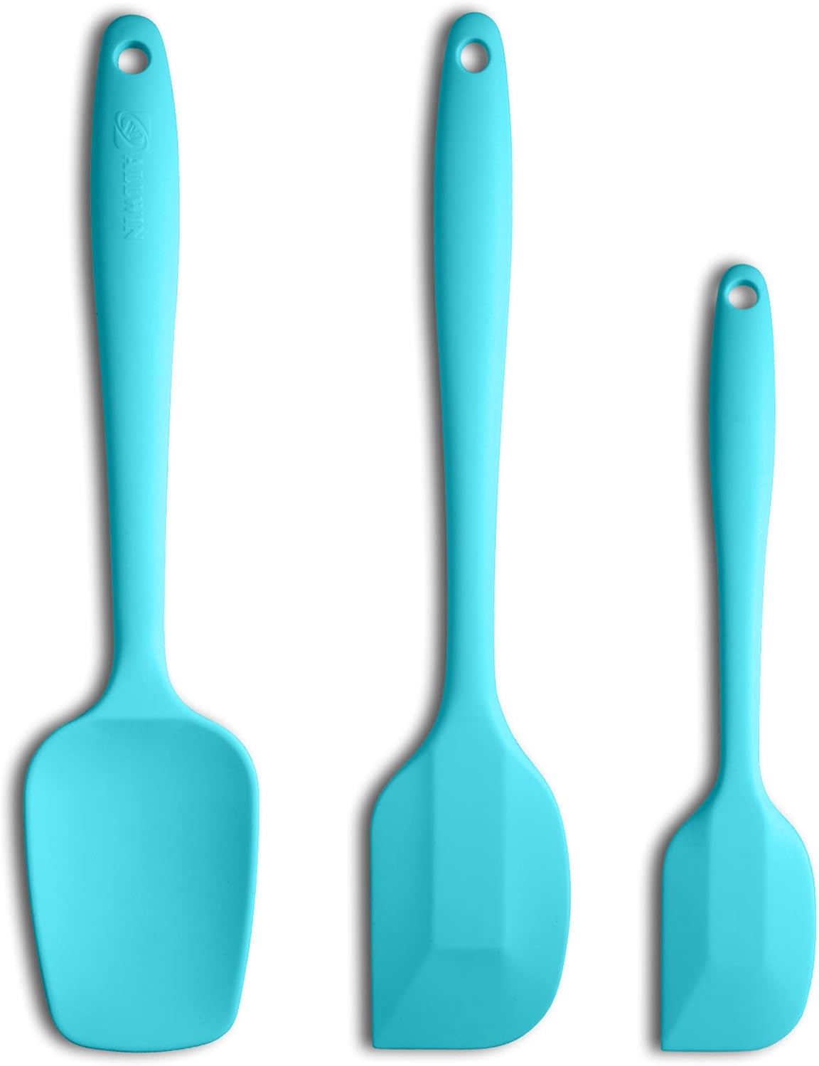 Silicone Spatula 3-piece Set, Ergonomic Handle High Heat-Resistant Spatulas, Non-stick Rubber Spatulas with Stainless Steel Core, Black