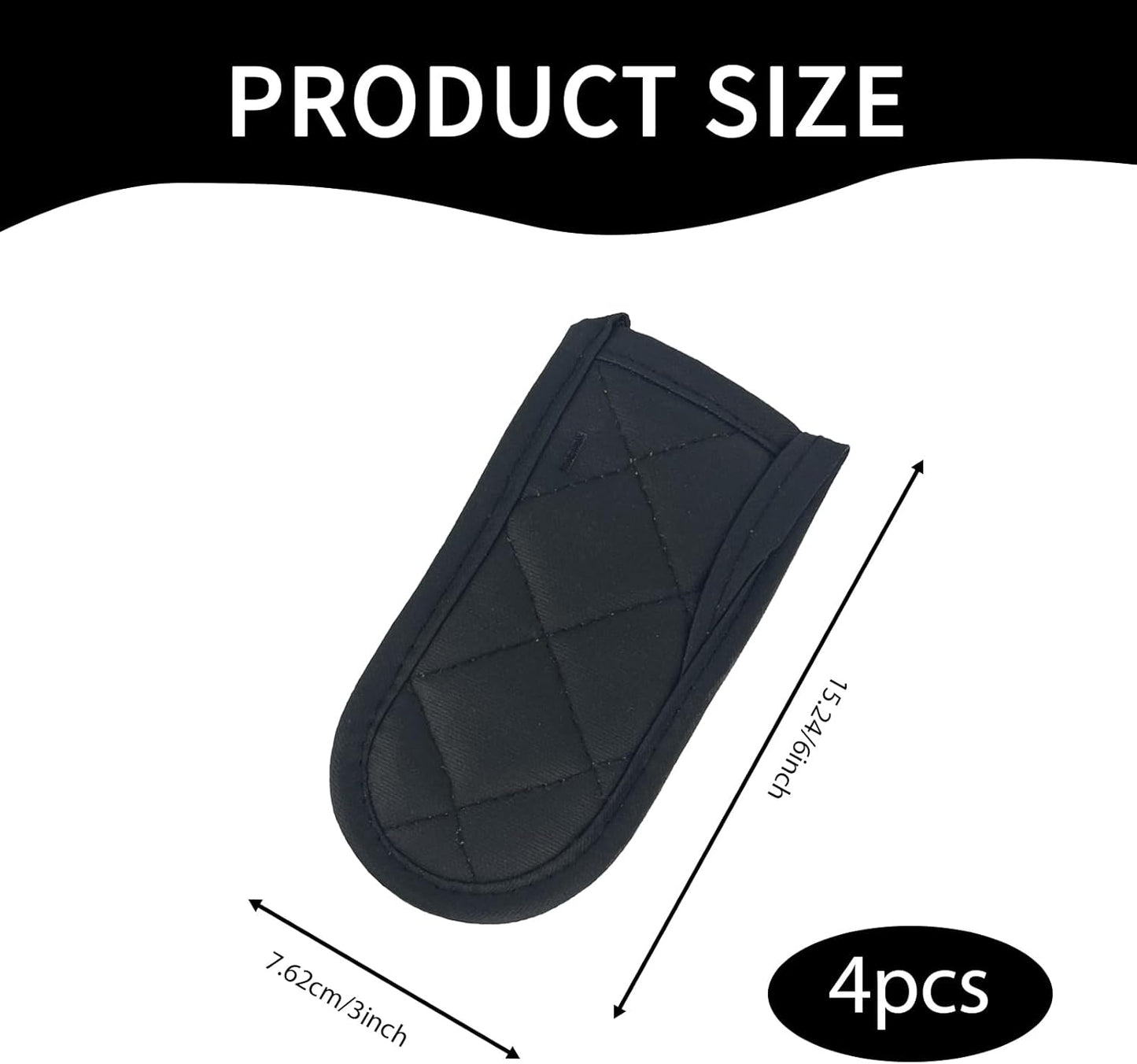 Cast Iron Handle Cover 4-Pack, Heat Resistant Non-Slip Iron Skillet Handle Sleeves, Suitable for Pan Grip for Kitchen, Baking and BBQ Cookware (Classic Styles)