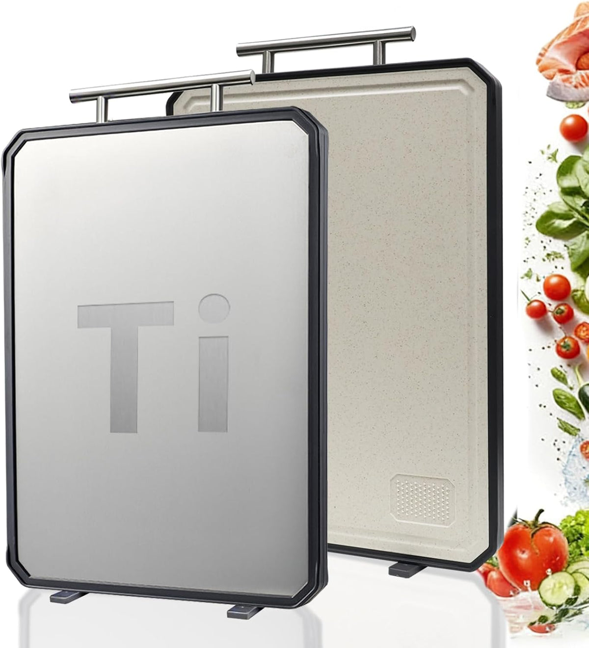 Titanium Cutting Board, Double Sided Pure Titanium Chopping Board, 16”×10”