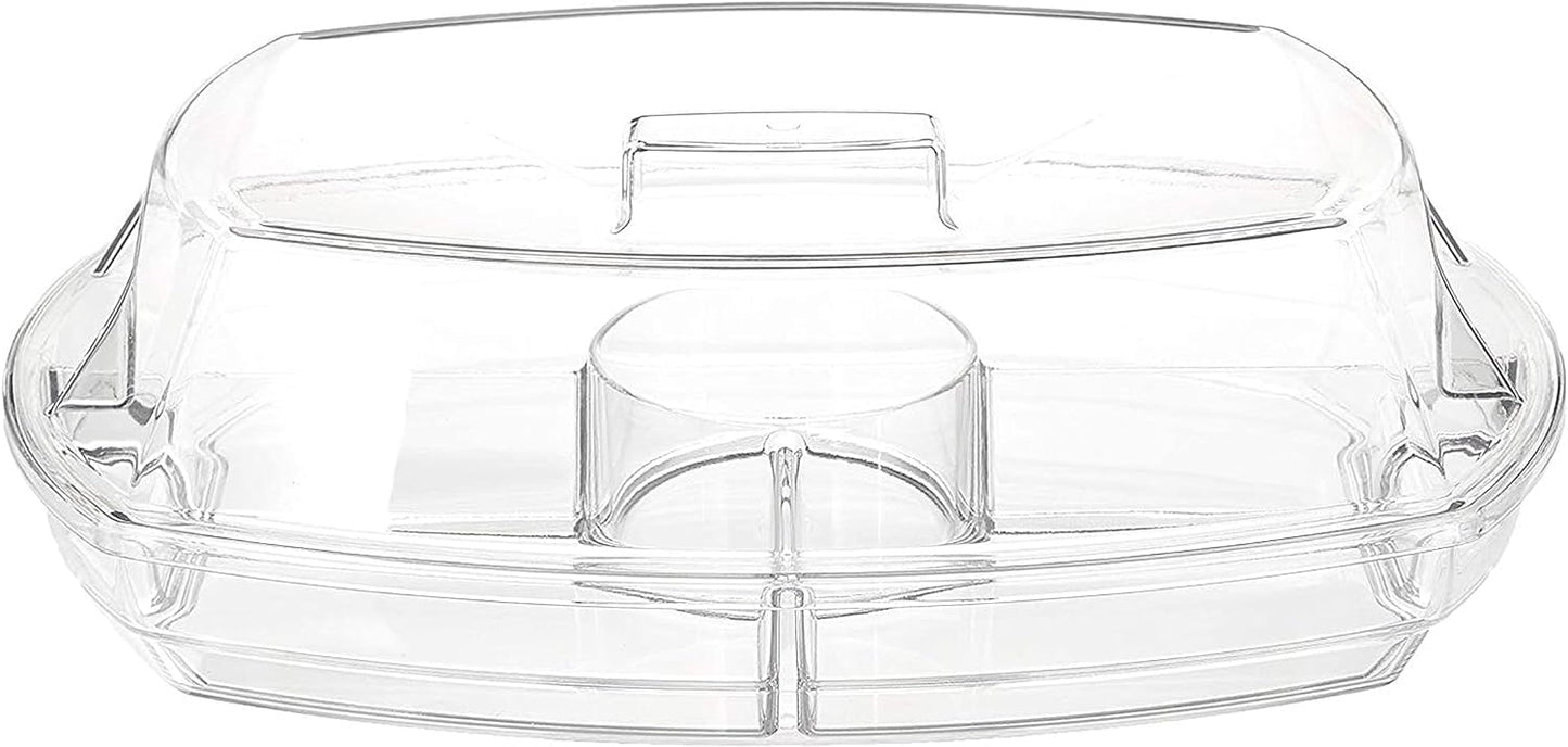 Prodyne SB-5 Flip-Lid Appetizers On Ice, 15", Clear