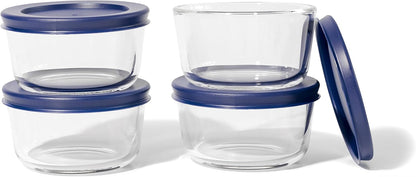 6-Piece Glass Food Storage Containers Set (3 Containers + 3 BPA-Free Lids) | 2-Cup, Leakproof | Microwave, Freezer, Oven & Dishwasher Safe | Ideal for Meal Prep & Pantry Organization, Pistachio