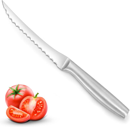 Omesata Tomato Knife, Tomato Slicing Knives Serrated Blade