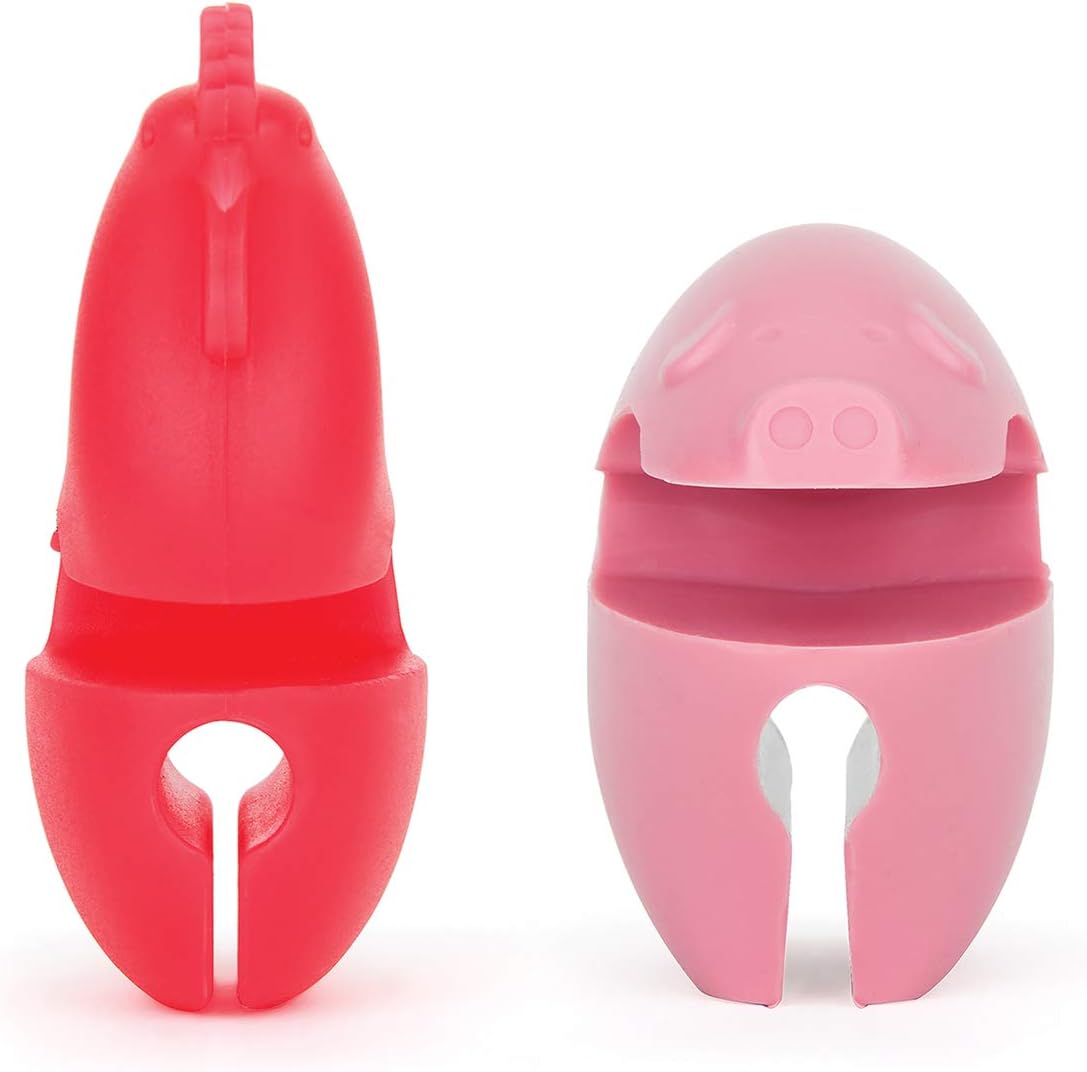 Fox Run Silicone Pot Clip Spoon Rest, Chicken, 2.5", Yellow