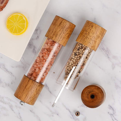 XWXO Salt and Pepper Grinder Set -8 Inches-Pack of 2 Premium Acrylic Manual