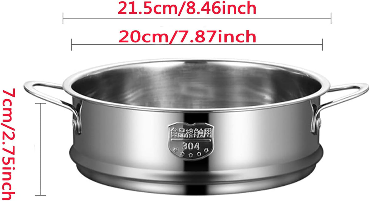 Stainless Steel Dumpling Steamer Basket,Insert for Pot Cooking(9.44INCH）