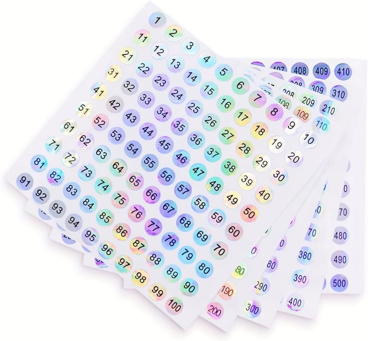 100-Pack Removable Freezer Labels, Waterproof Food Storage Stickers for Date & Contents Marking - Colors B