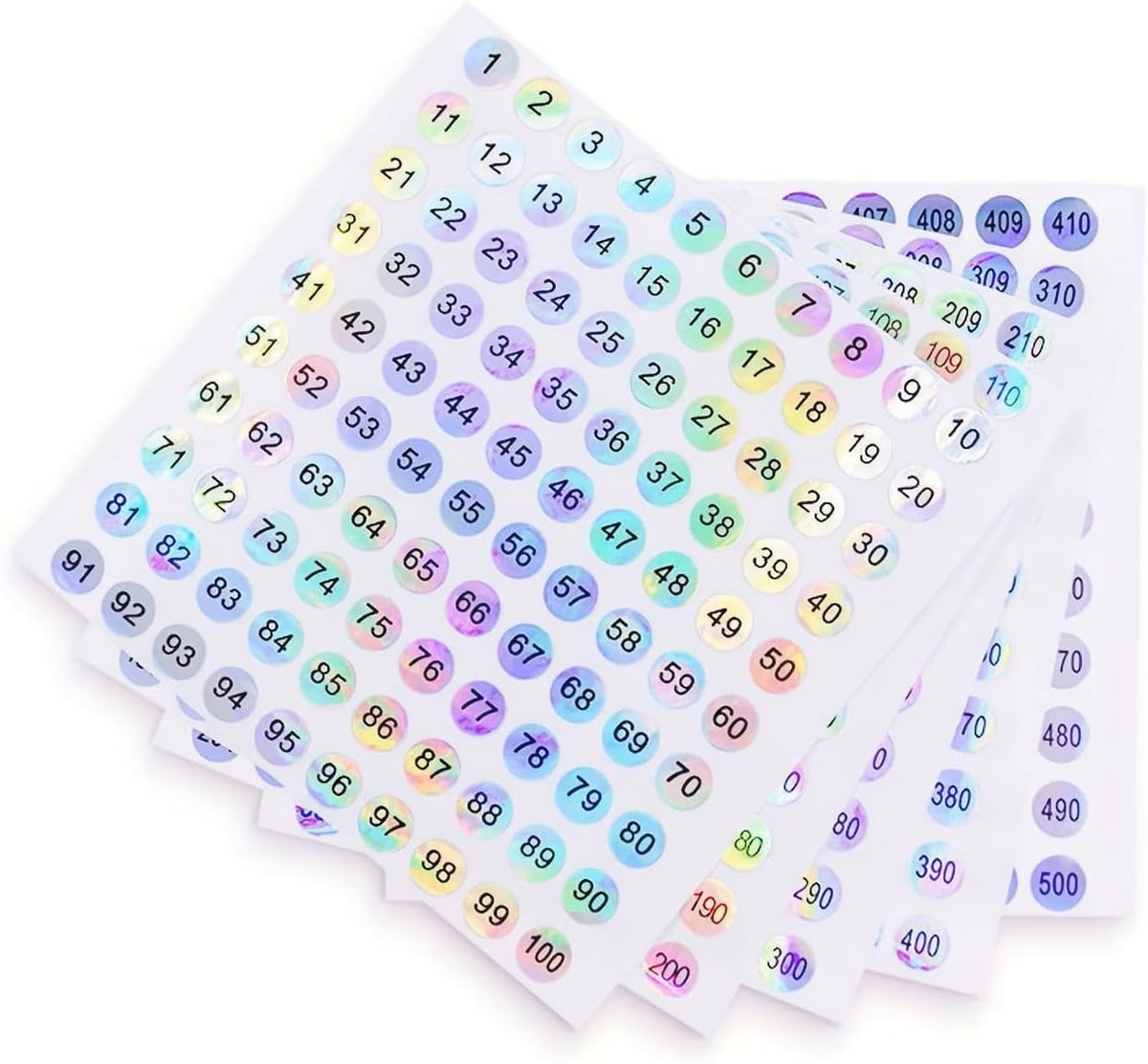 100-Pack Removable Freezer Labels, Waterproof Food Storage Stickers for Date & Contents Marking - Colors A