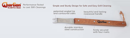 CharGon BBQ Stainless Steel Ultimate Grill and BBQ Cleaning Tool for Round Rod Grills