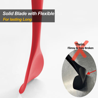 Upgrade Silicone Spatula Spoon Set,VOVOLY Heat Resistant Rubber Spoonula, Seamless Non-Stick Flexible Scrapers for Baking Mixing Tool,3 Pack,