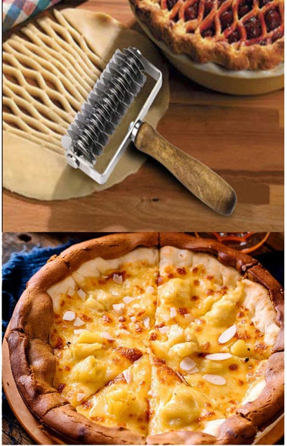 Pastry Lattice Roller Cutter, Stainless Steel Lattice Dough Cutter