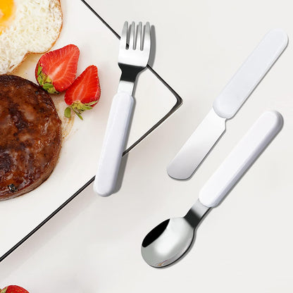 VANRA 2-Piece Children Fork And Spoon Set 18/10 Stainless Steel Child Flatware Set Kids Utensils Set with Case for Lunch Box