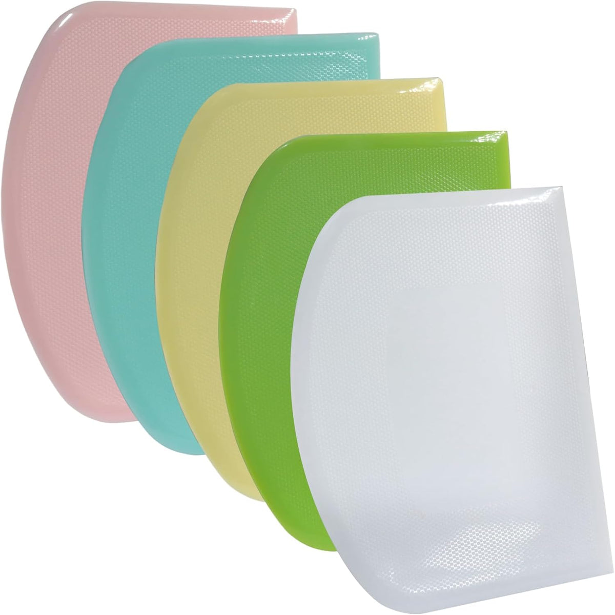 5 Pcs Flexible Bowl Spatula, White