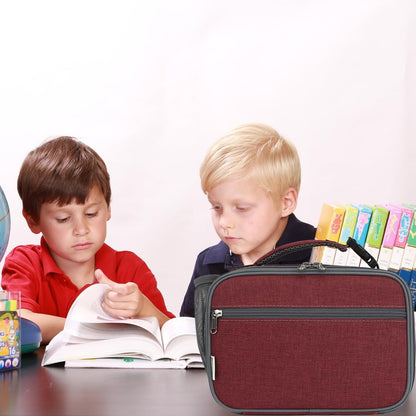 GYEUKHAM Insulated Lunch Box for School, Thermal Reusable Durable Freezable Lunch Bags for Kids Boys Girls Men Women - Small Soft Cooler Portable Lunch Tote Kit for Work Picnic Travel,Black