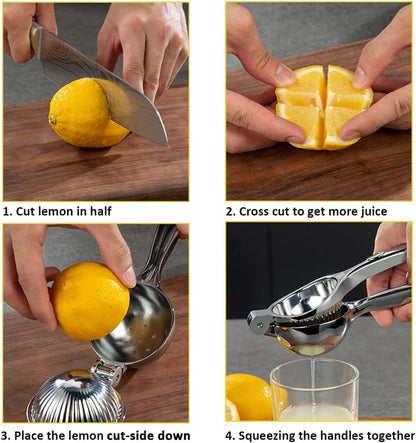 8.7" Lemon Squeezer Combo, Manual Citrus Juicer for Limes & Lemons