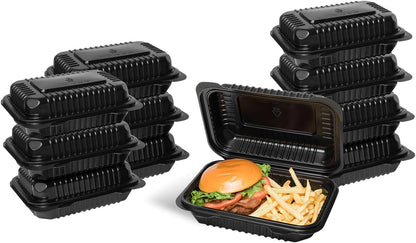 Karat FP-HC99PP-3CU 9"X 9" PP Hinged Containers 3 Compartment - (Case of 200)