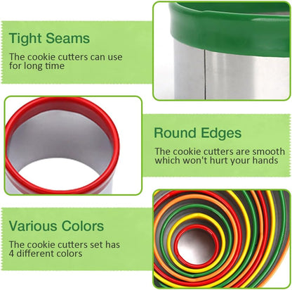 Alimat PluS Round Biscuit Cutter Set, Circle Cookie Cutters