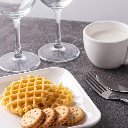 DELLING 16 Inch Large Serving Platter Set of 3, White Porcelain Platters for Serving Food - Rectangular Serving Trays for Party Entertaining, Oven Safe to 590°F, Dinnerware