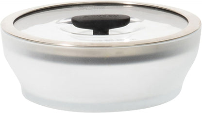 Anyday 4-Cup Glass Microwave Steamer & Food Storage (Clear Black Sesame)
