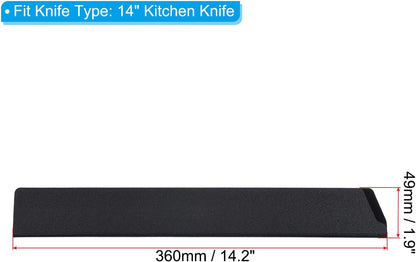 PATIKIL ABS Knife Cover Sleeves for 8" Chef Knife, Knives Edge Guard Blade Protector Universal Knife Sheath for Home Kitchen, Black