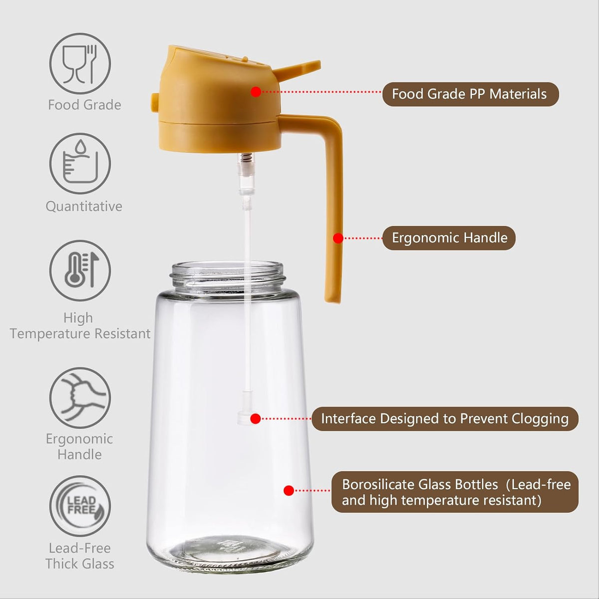 SWEET VIEW Olive Oil Sprayer for Cooking 16oz/470ml