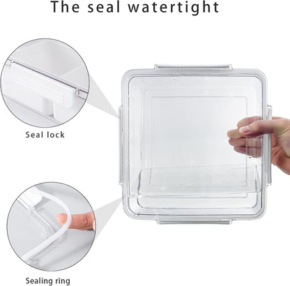 MANO 2pack Serving Trays for Party Divided Veggie Tray with Lid Sealed Sectioned Fruit Snack Serving box Vegetable Storage with 4 Compartments Snackle Box Charcuterie Container Fridge Organizer