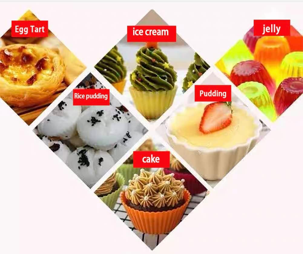 12PCS Silicone Mini Reusable Muffin Baking Cup Small Cupcake Holders Random Color Silicone Cupcake Liners Pastry Dessert Cups Nonstick Liner Molds for Making Muffin Chocolate Bread(Round)