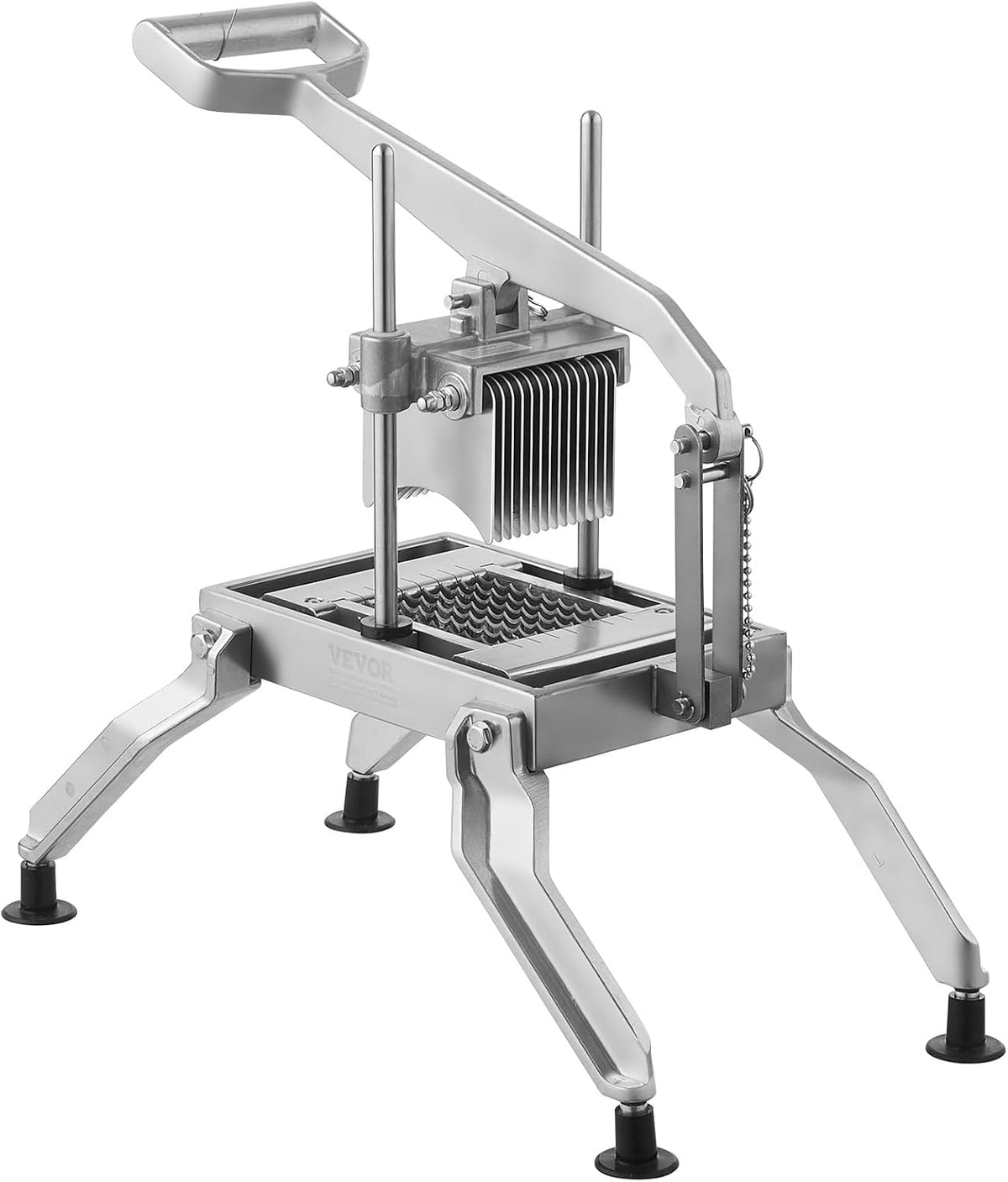 VEVOR Commercial Vegetable Slicer, 3/8" and 3/16" Tomato Slicer, Stainless Steel and Aluminum Alloy Vegetable Cutter Slicer, Manual Tomato Slicer with Non-slip Feet, for Tomatoes, Potatoes, Onions