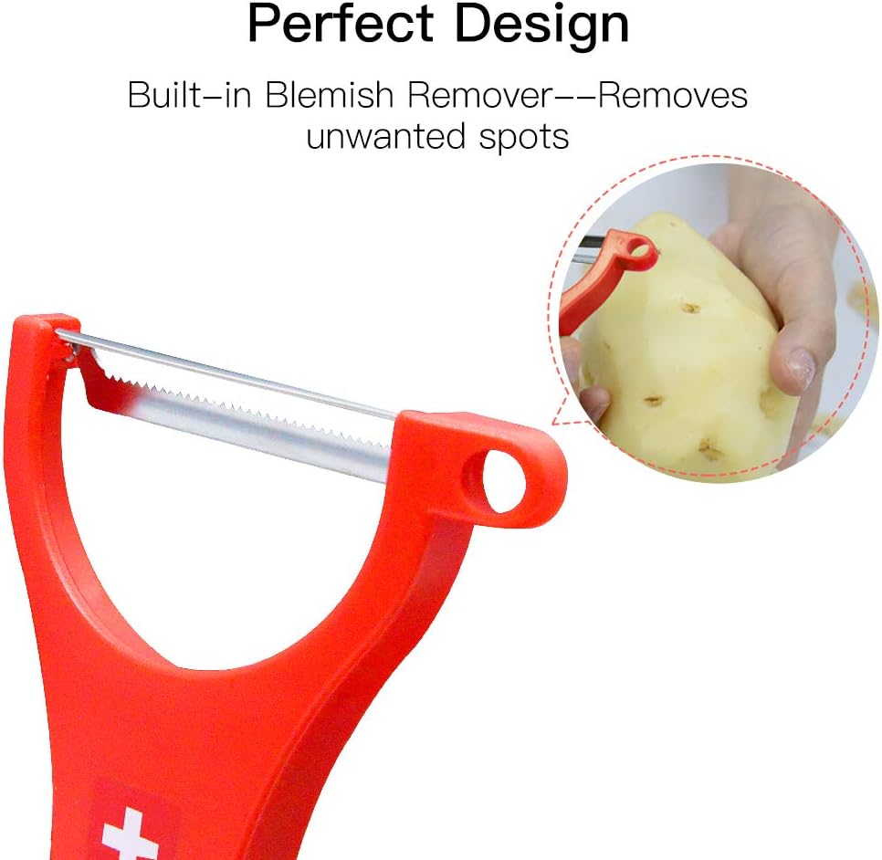 Original Swiss Made Peeler Vegetable&Fruits stainless steel blade Peeler for kitchen (ORANGE-vegetable grater)