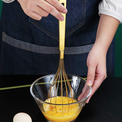 Gold Ladle, Berglander Stainless Steel Kitchen Ladle With Titainium Gold Plating, Soup Ladle, Cooking Ladle, Metal Soup Spoon For Cooking, Dishwasher Safe, Easy to Clean