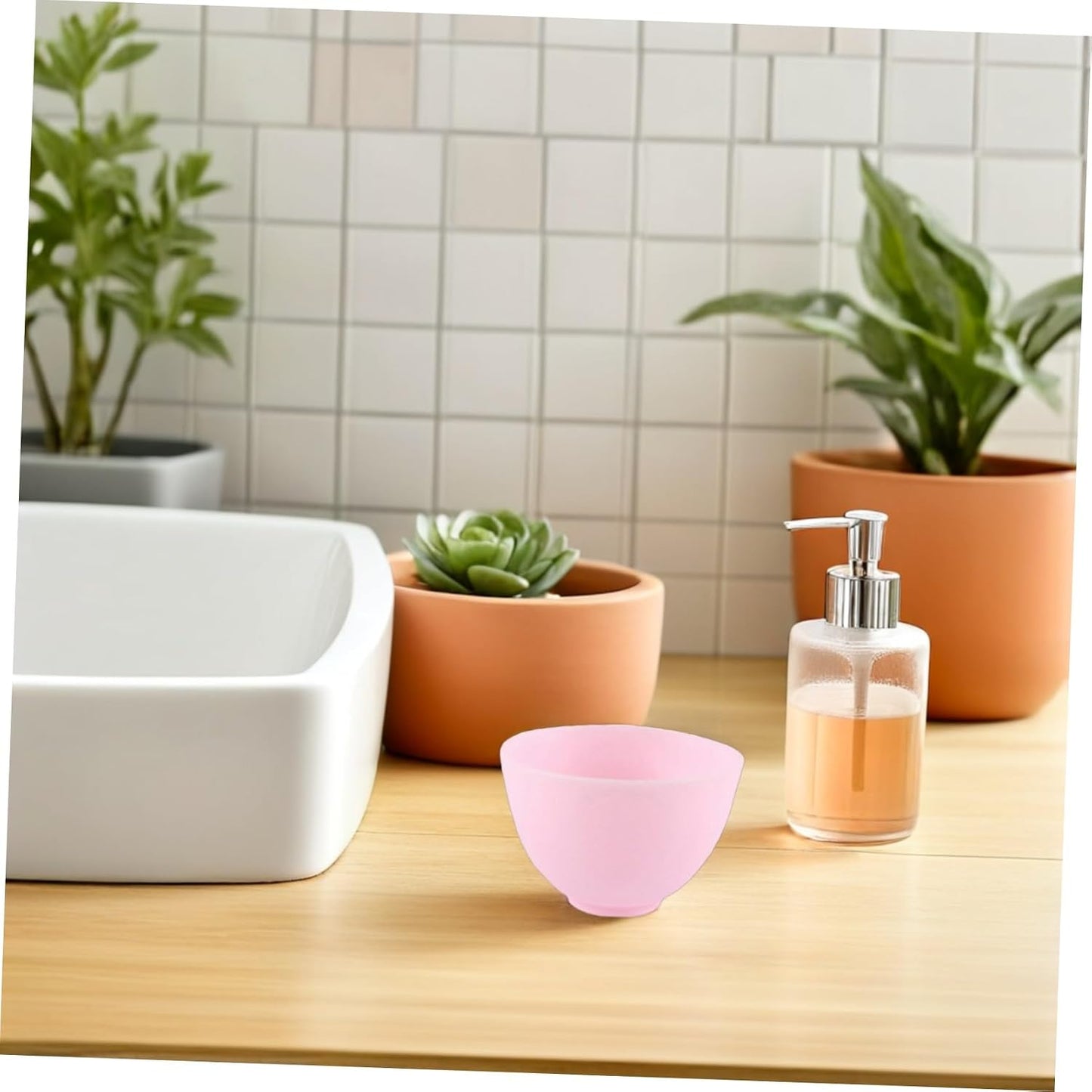 Didiseaon Odorless Anti-drop Silicone Mixing Bowl for Facial Masks Cooking Flexible Microwave Dishwasher Safe for Ingredients Sauces Medium Green