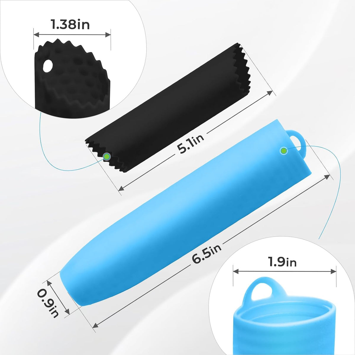 Silicone Garlic Peeler Tube Roller (Black,Green)