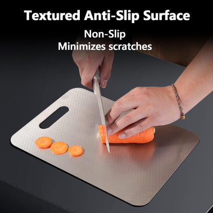 Honeycomb Stainless Steel Cutting Boards 3-Piece Set - Non-Slip Design Reduces Scratches, Perfect for Meat, Veggies & Fruits (3 Sizes, Dishwasher Safe)