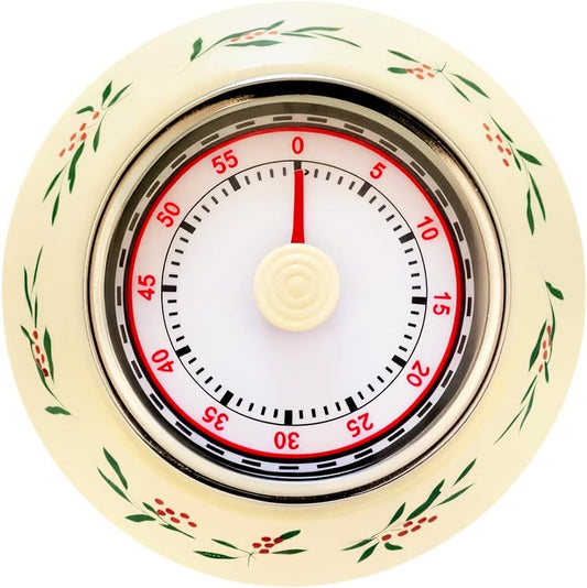 Kitchen Timer for Cooking, Chef 100% Mechanical Timer Clock with Loud Alarm, Magnetic Backing, No Batteries Required, Shower Timer,Countdown Reminder, Exquisite American Vintage Clock
