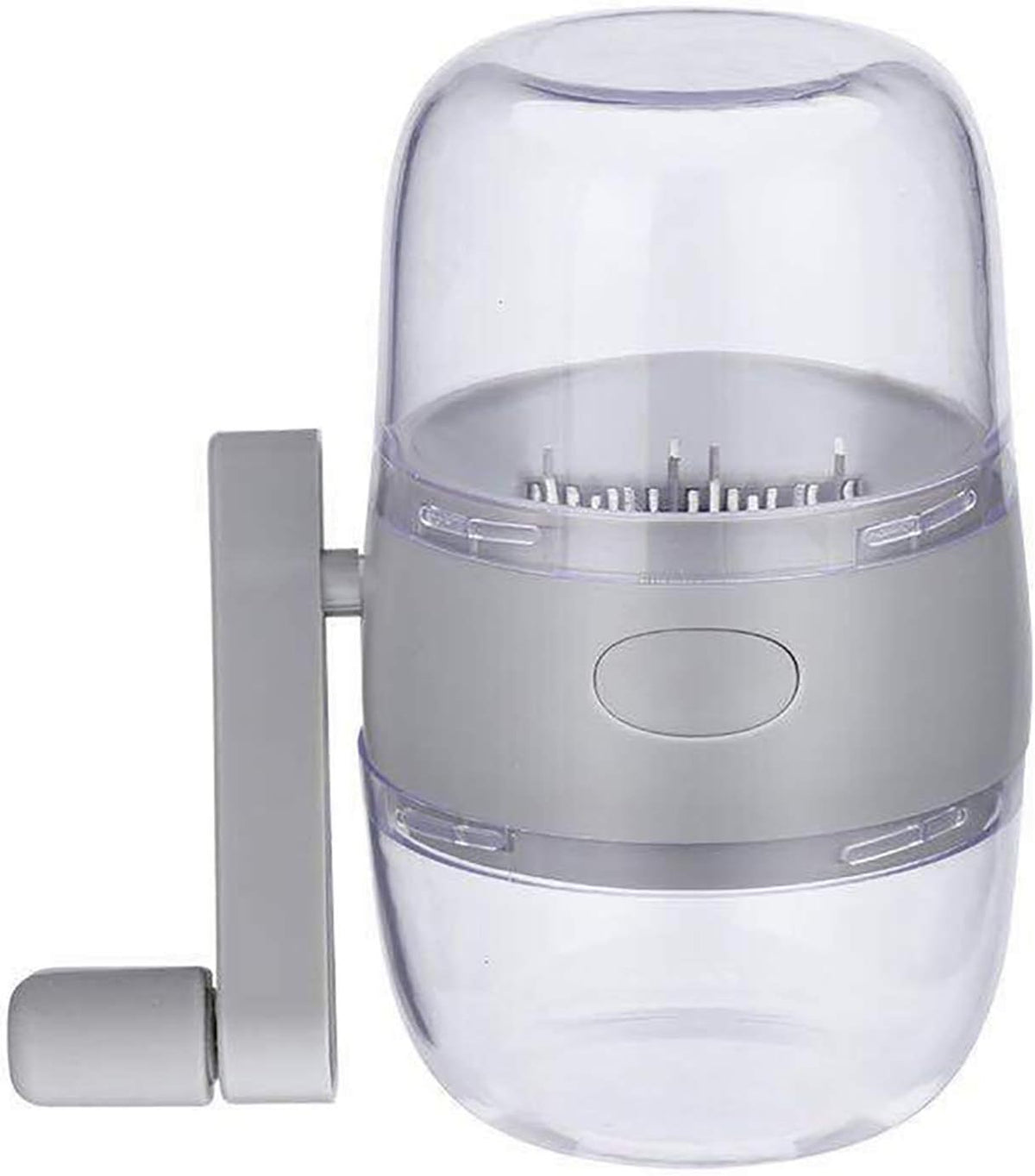 Portable Manual Hand Nut Chopper for All Nuts Walnut Pecans, Hand Crank Nut Grinder in Grey