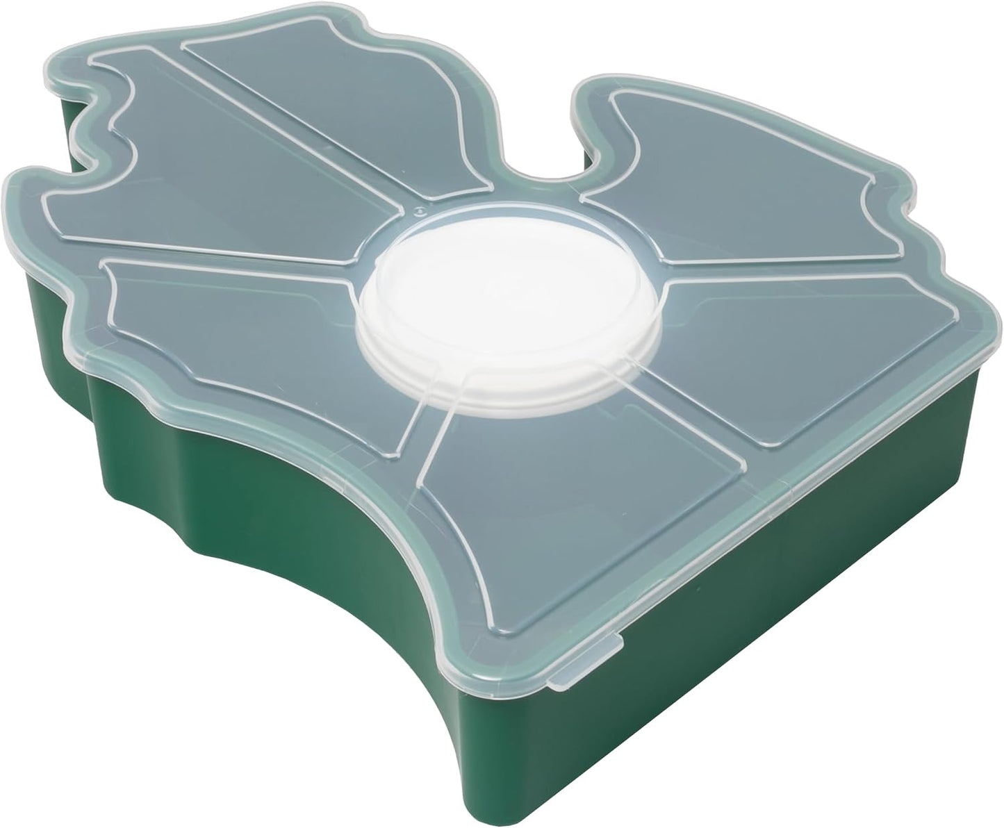 KOLORAE Michigan Serving Tray - Unique 7 Compartment Mitten State Reusable Snack Tray w/Dressing Cup. Great for Entertaining and Storage for Appetizers, Snacks, Chips & Dip