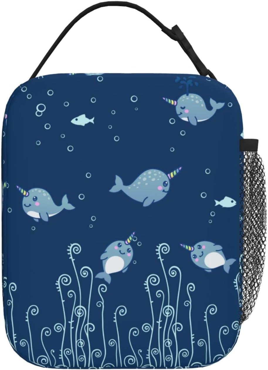 Purple Axolotl Lunch Box Lunch Box Reusable Insulated Totes Lunch Bag Thermal Cooler For Boy Girls School Men Women Beach Picnic Travel