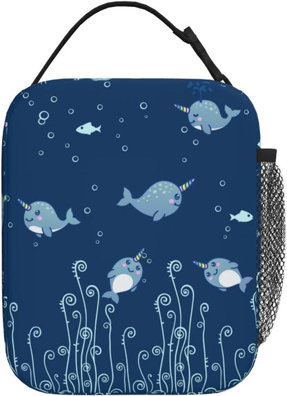Purple Axolotl Lunch Box Lunch Box Reusable Insulated Totes Lunch Bag Thermal Cooler For Boy Girls School Men Women Beach Picnic Travel