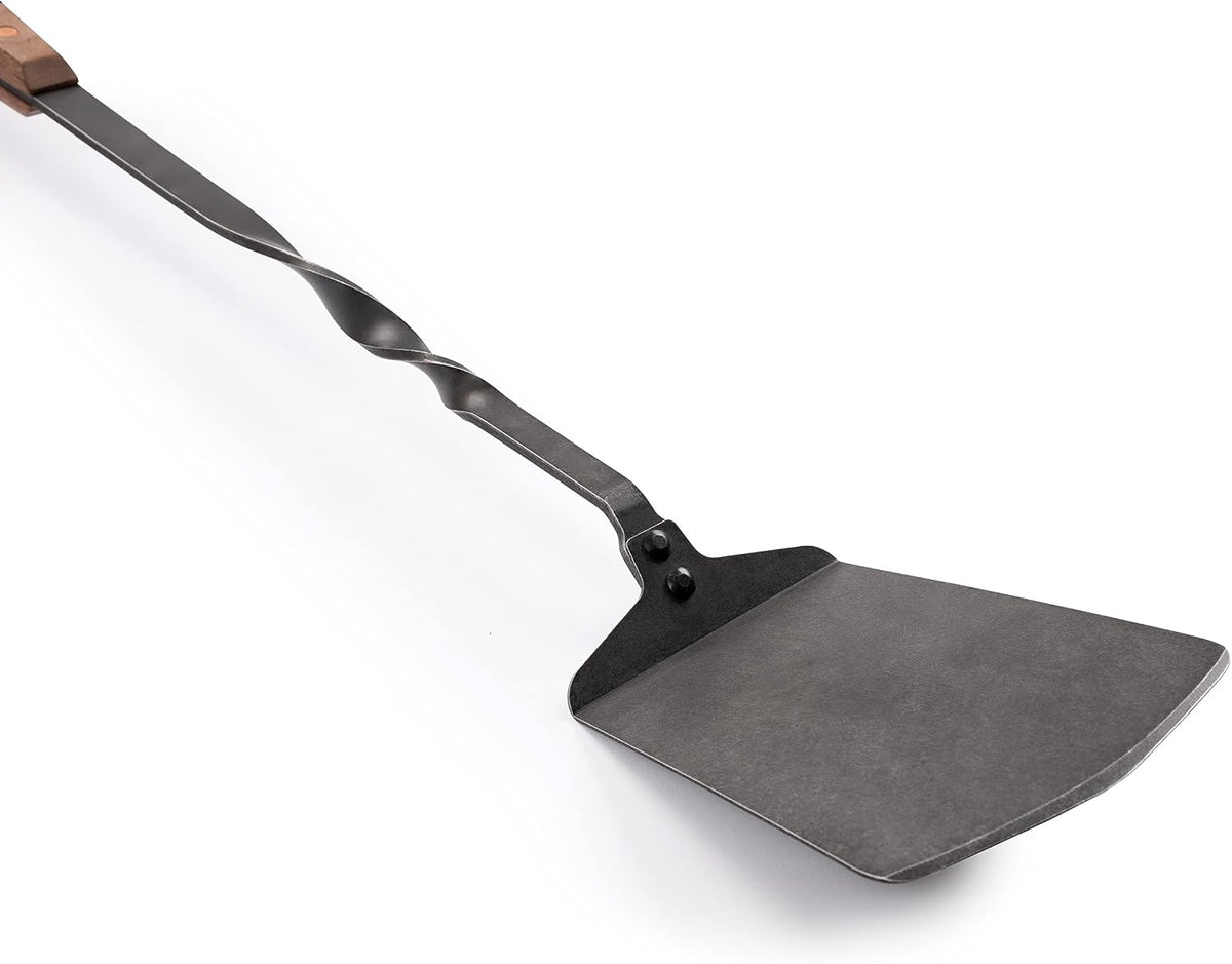 Barebones Cowboy Grill Spatula - Heavy Duty Stainless Steel Turner with Wide Flat Head and Non-slip Handle for Outdoor Cooking