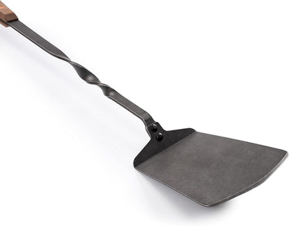 Barebones Cowboy Grill Spatula - Heavy Duty Stainless Steel Turner with Wide Flat Head and Non-slip Handle for Outdoor Cooking