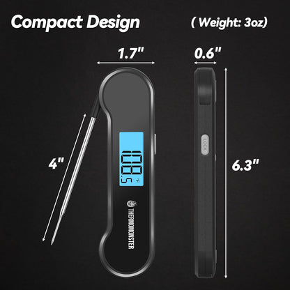 0.5 Sec Instant Read Meat Thermometer Digital for Cooking, Red