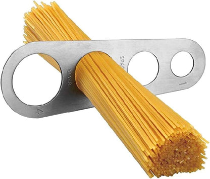 Easy Clearing Pasta Ruler Measuring Tool With 4 Serving Portion Stainless Steel Spaghetti Measurer Cooking Accessories
