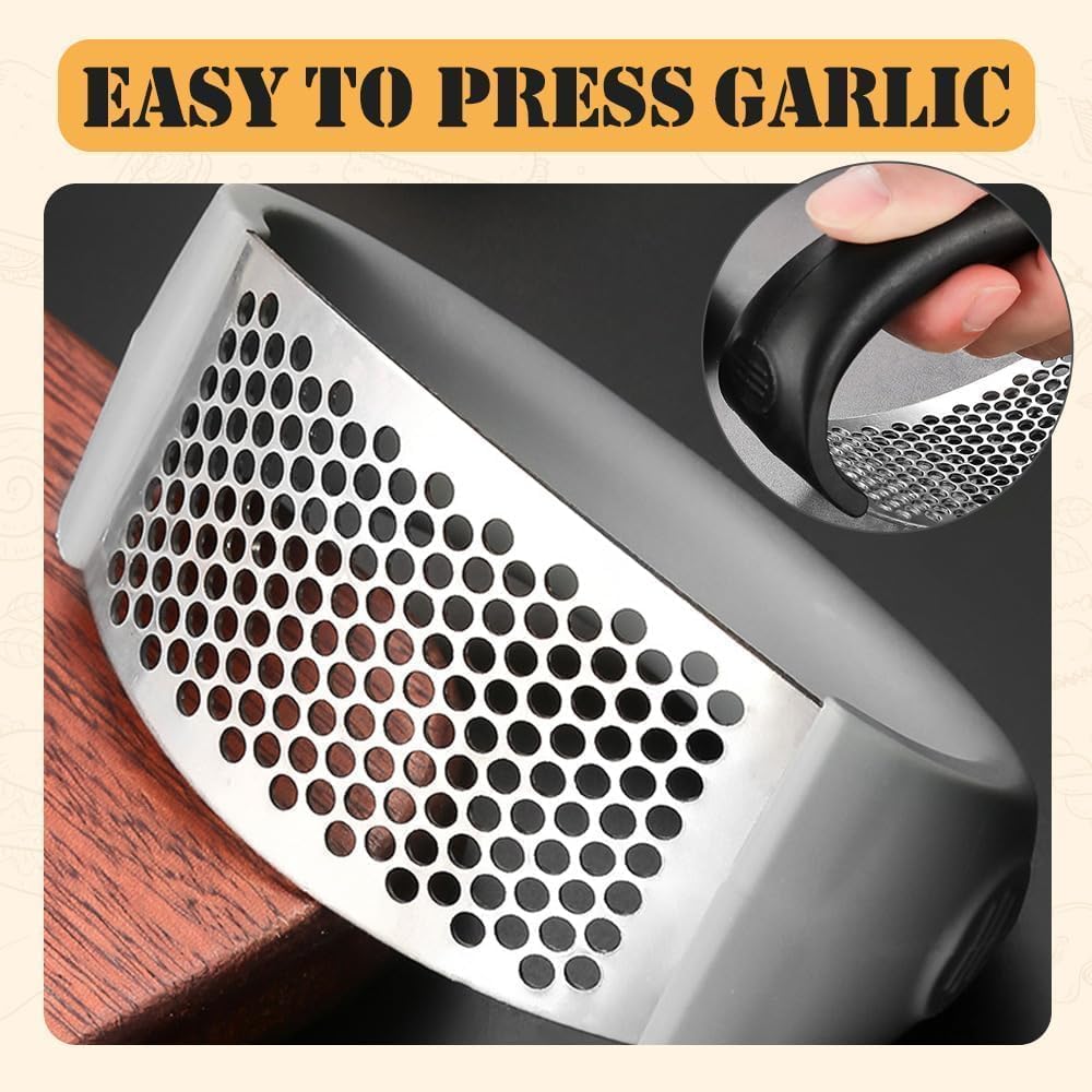 Garlic Crusher,2026 Upgraded Stainless Steel Garlic Crusher,Home Kitchen Utensils Portable Manual Garlic Crusher,Home & Kitchen Garlic Press.
