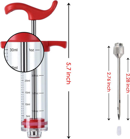 Meat Injector, Turkey Injector Syringe, 1oz - 1 Injector 1 Needle