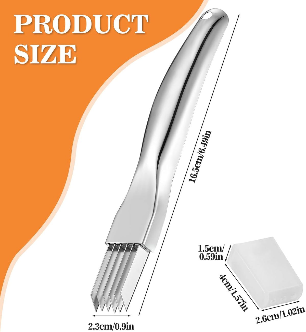 Green Onion Slicer 2 Pack, Upgrade Stainless Steel Multi-Blade Shredder