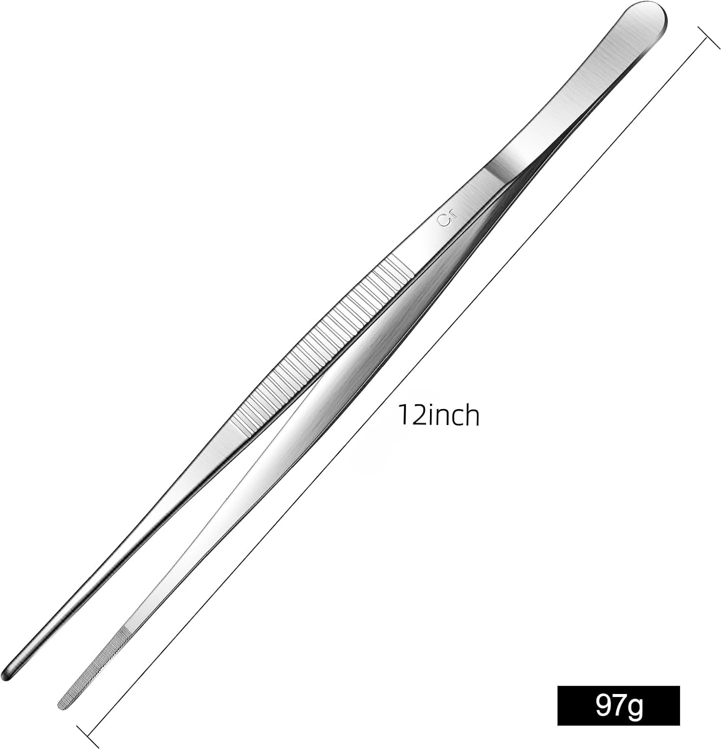 Aniso 6 Inches Stainless Steel garden tweezers | Precision Serrated, Non-slip handle For Hand-Made，succulent，Pick up an ice cube Kitchen and Dining Room