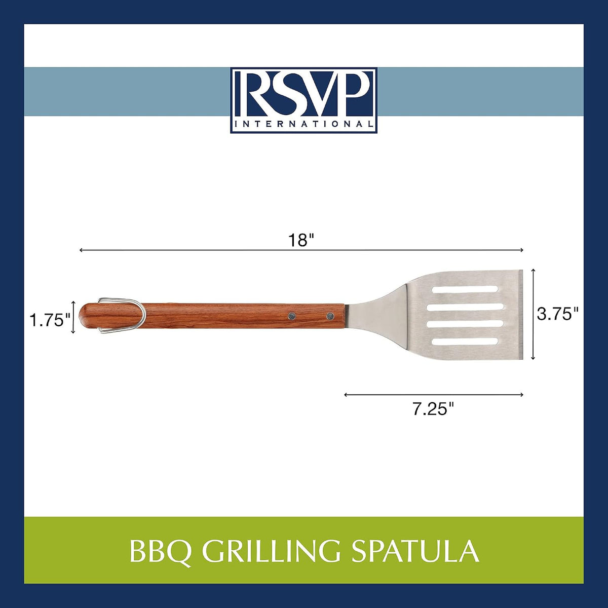 RSVP International Endurance (BQ-FRK) BBQ Grill Fork, 17.25" | Long Handle Keeps Hands Safe from Fire | Made from Stainless Steel & Rosewood